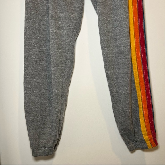 Aviator Nation 5 Stripe Sweatpants Heather Grey Size Small - Picture 7 of 13